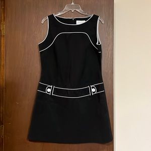 Black dress with white detailing